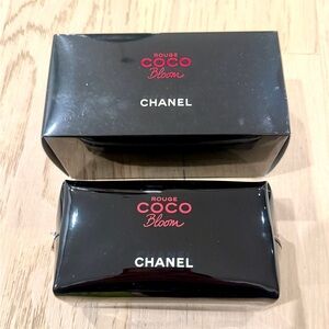 Chanel Black Coco Bloom Cosmetic Pouch Beauty Case Bag